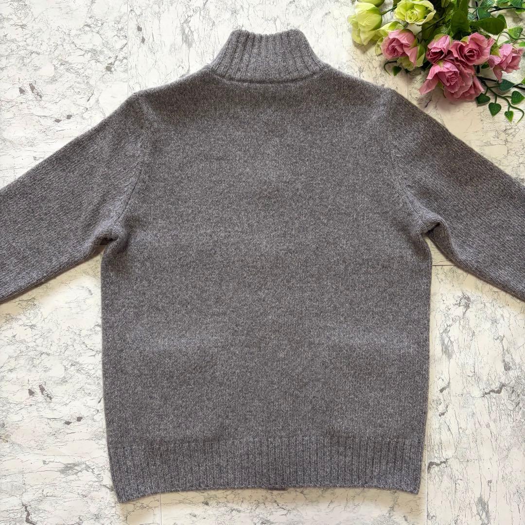 美品♡ レリアン　カーディガン　ニット　ウール　カシミヤ　ポケット　グレー　M