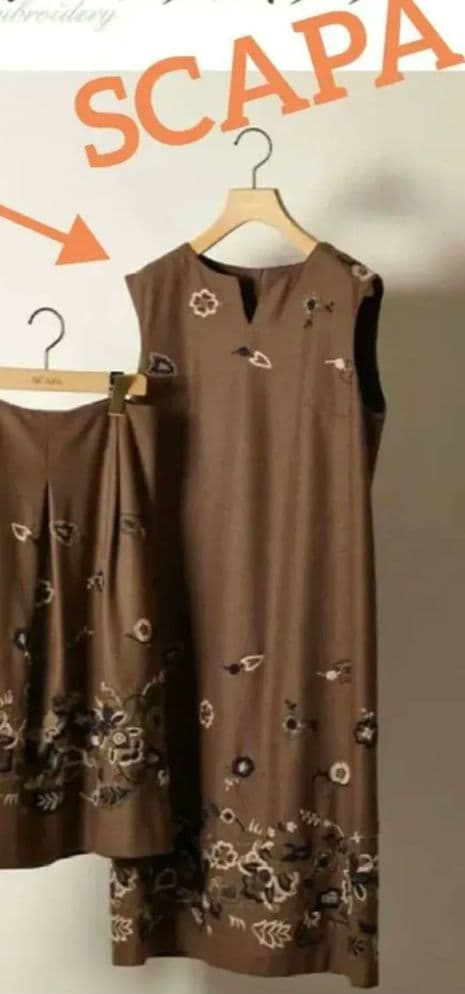 メ*6様 新品タグ付 イタリア製 アスペジ SCAPA刺繍ワンピ＋woolシャツ