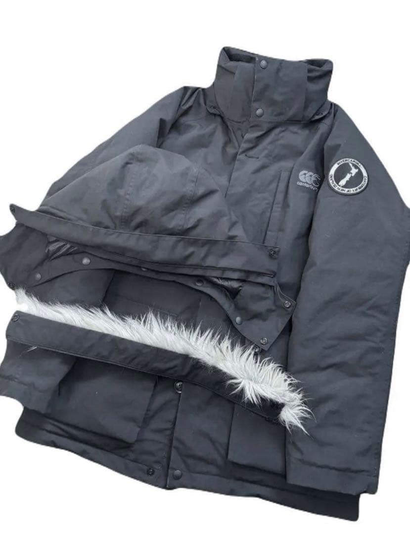 未使用級✨カンタベリー インバーカーギル ダウンコートblk XL ラグビー