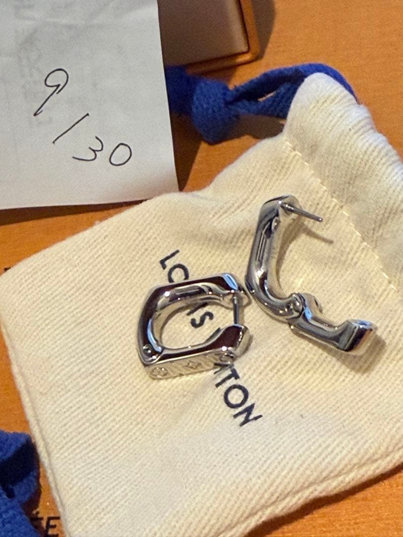 K 【新品】LOUIS VUITTON シルバー フープリング 2個セット