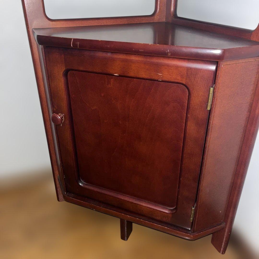 Karimoku　カリモク　電話台　木製　三角　コーナー　インテリア