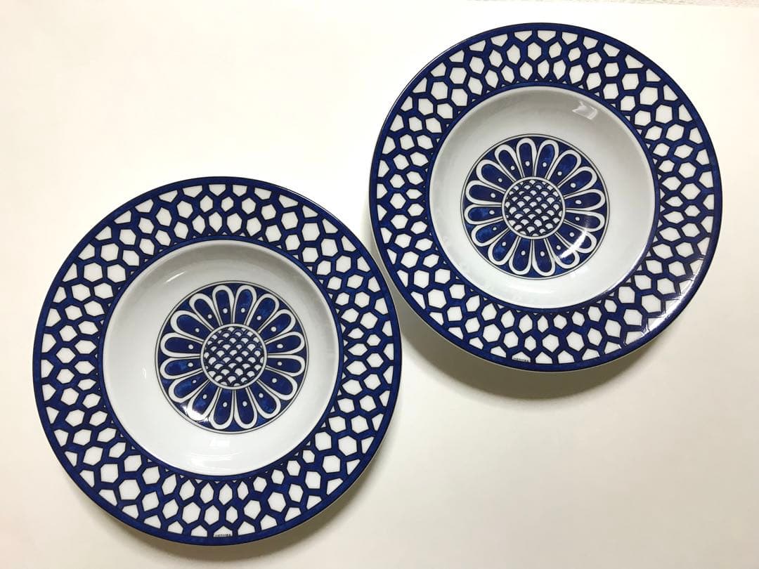 エルメス　ブルーダイユール　スーププレート　お皿Bleus d'Ailleurs