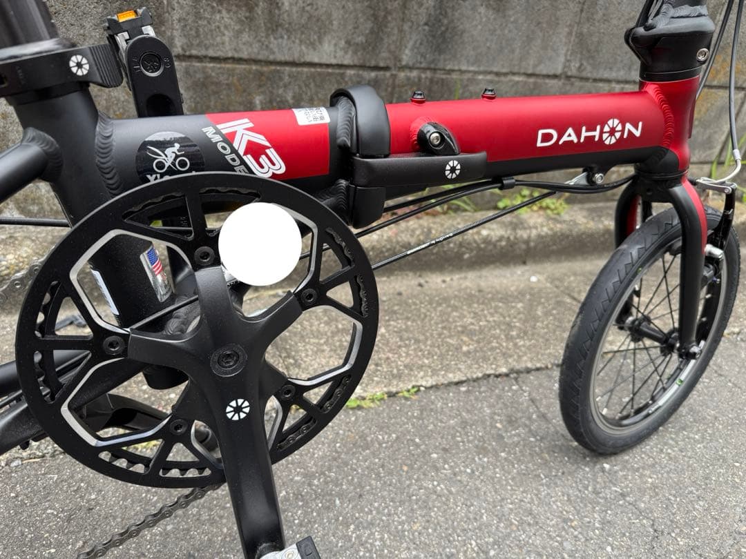 手渡し想定【室内保管】DAHON K3 2022年モデル レッド 輪行袋付き