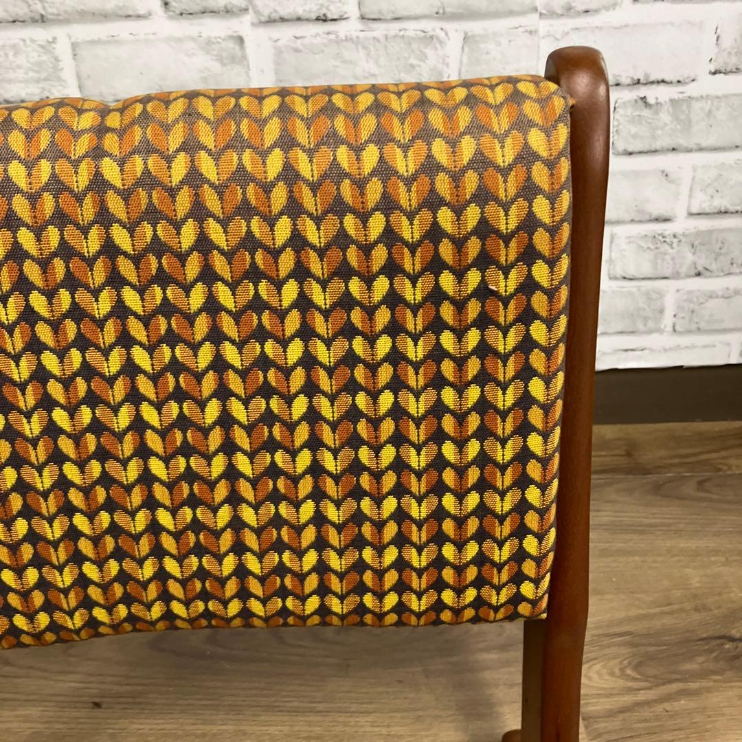 A-2 ②アンティーク レトロポップ 昭和レトロ 折り畳み座椅子 幾何学模様