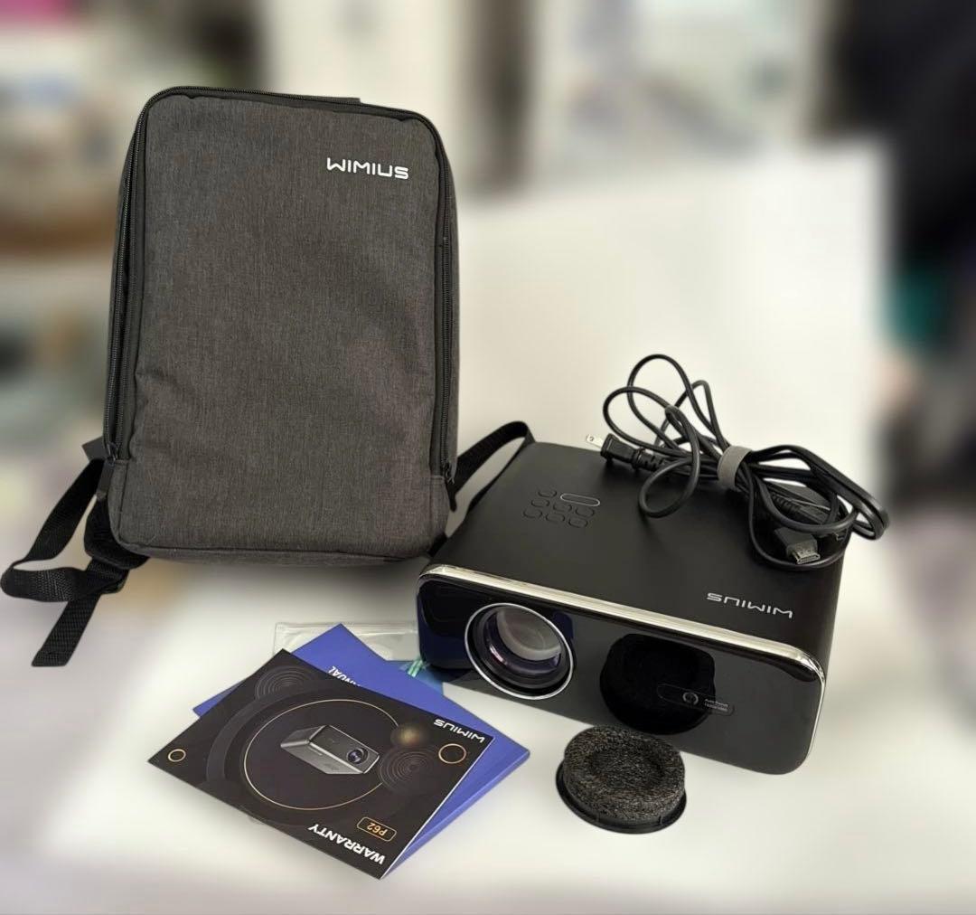 WiMiUS P62 LCD 液晶 プロジェクター 高輝度4K対応 ブラック