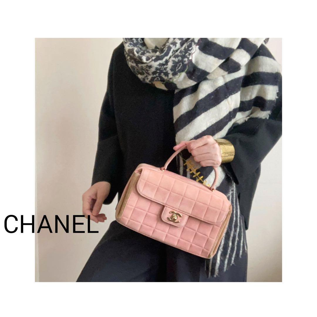 ローズマリー様♡CHANEL スエード　バイカラー　ハンドバッグ