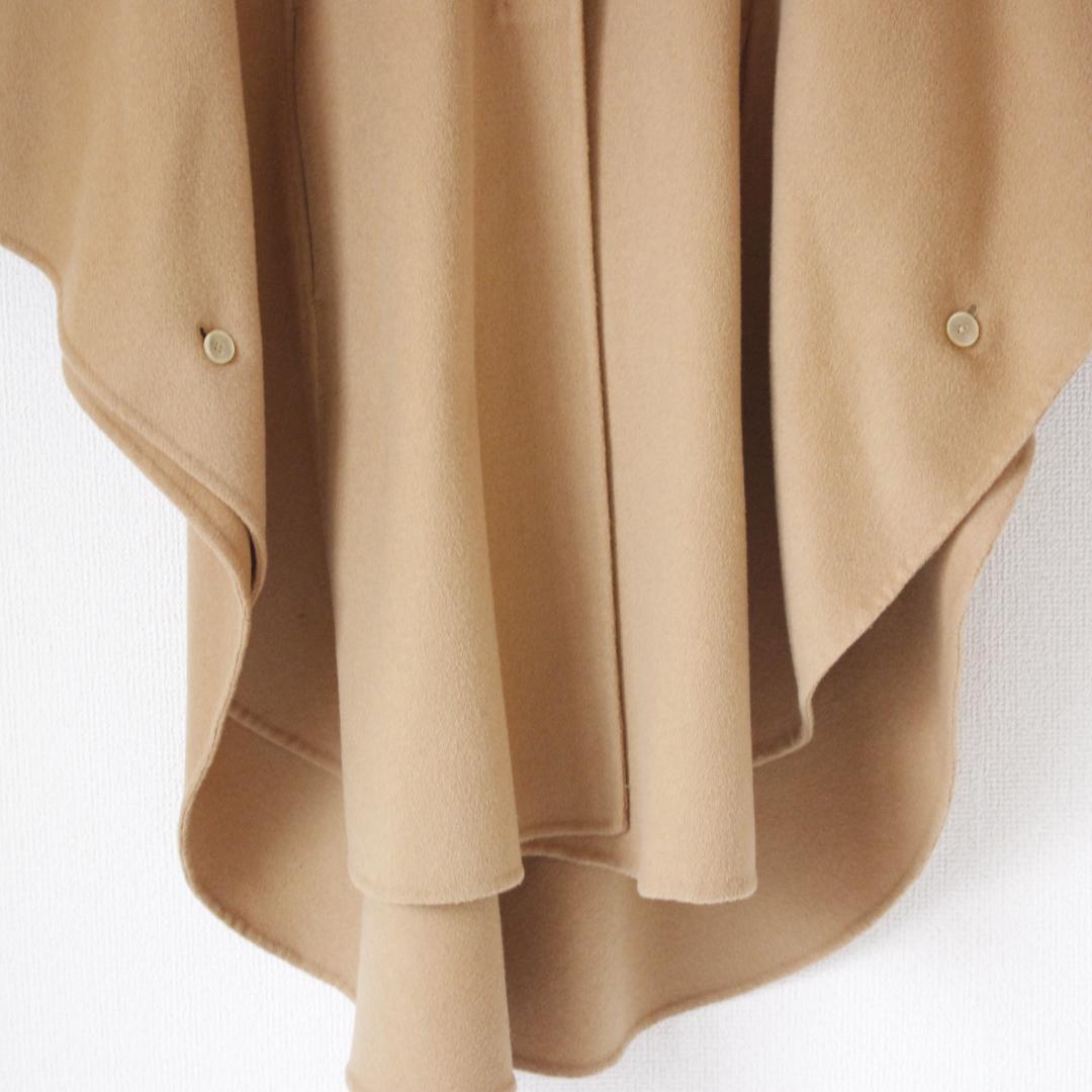 IENA ダブルフェイスポンチョ Fサイズ ベージュ フーディー 22AW