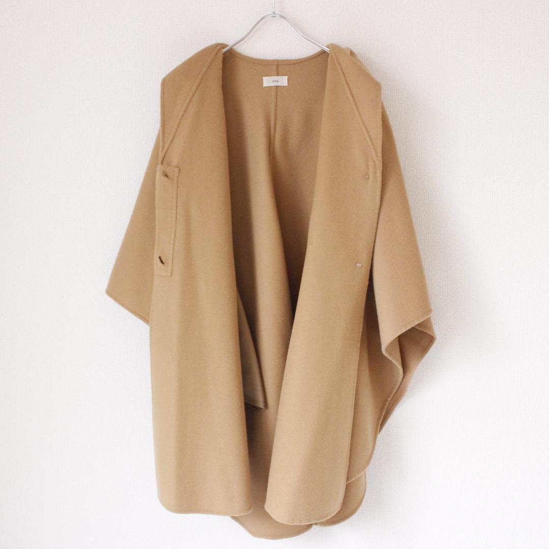 IENA ダブルフェイスポンチョ Fサイズ ベージュ フーディー 22AW