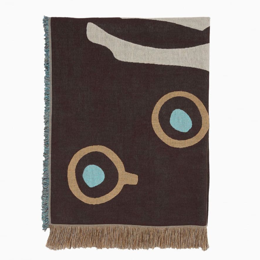 marimekko ムスタタンマ Mustatamma ブランケット 午年 馬