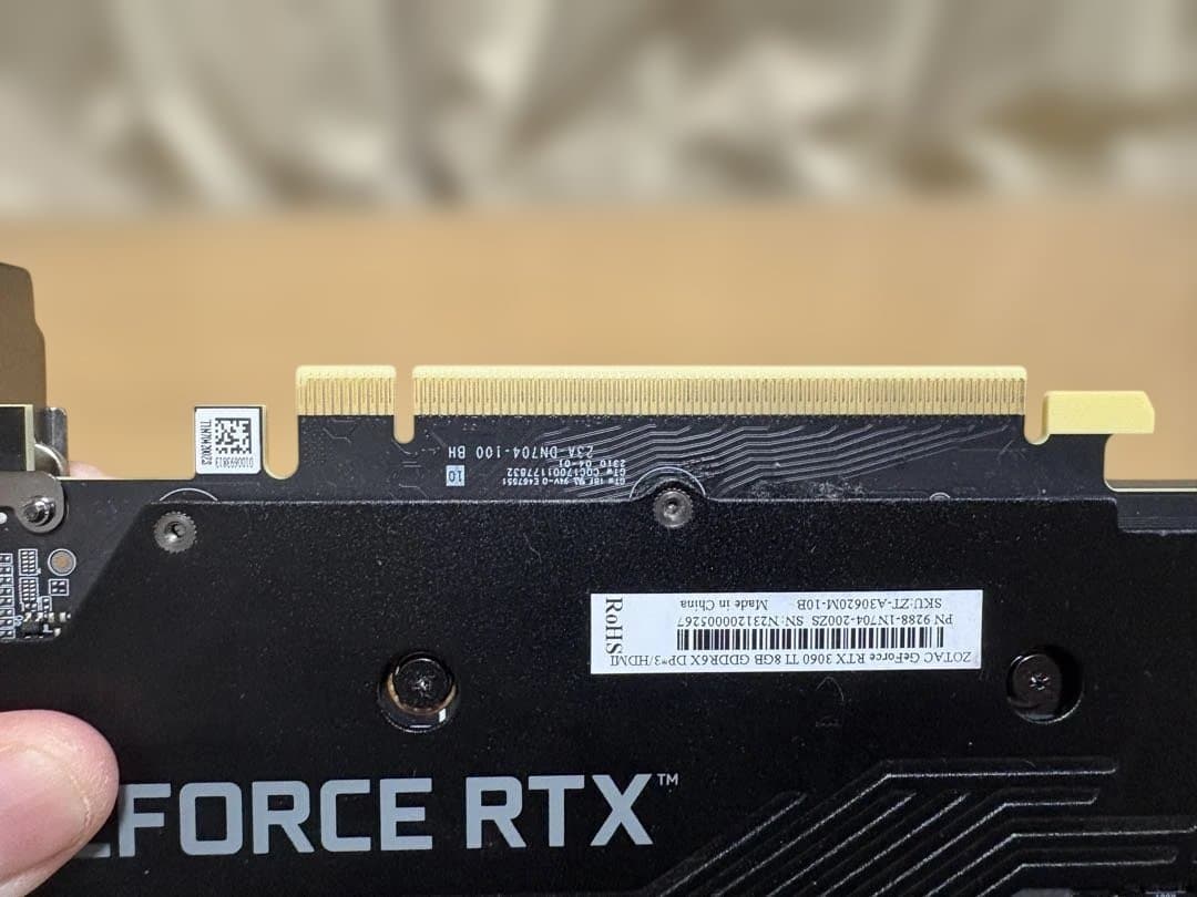 ZOTAC RTX3060ti 8GB 2連ファン