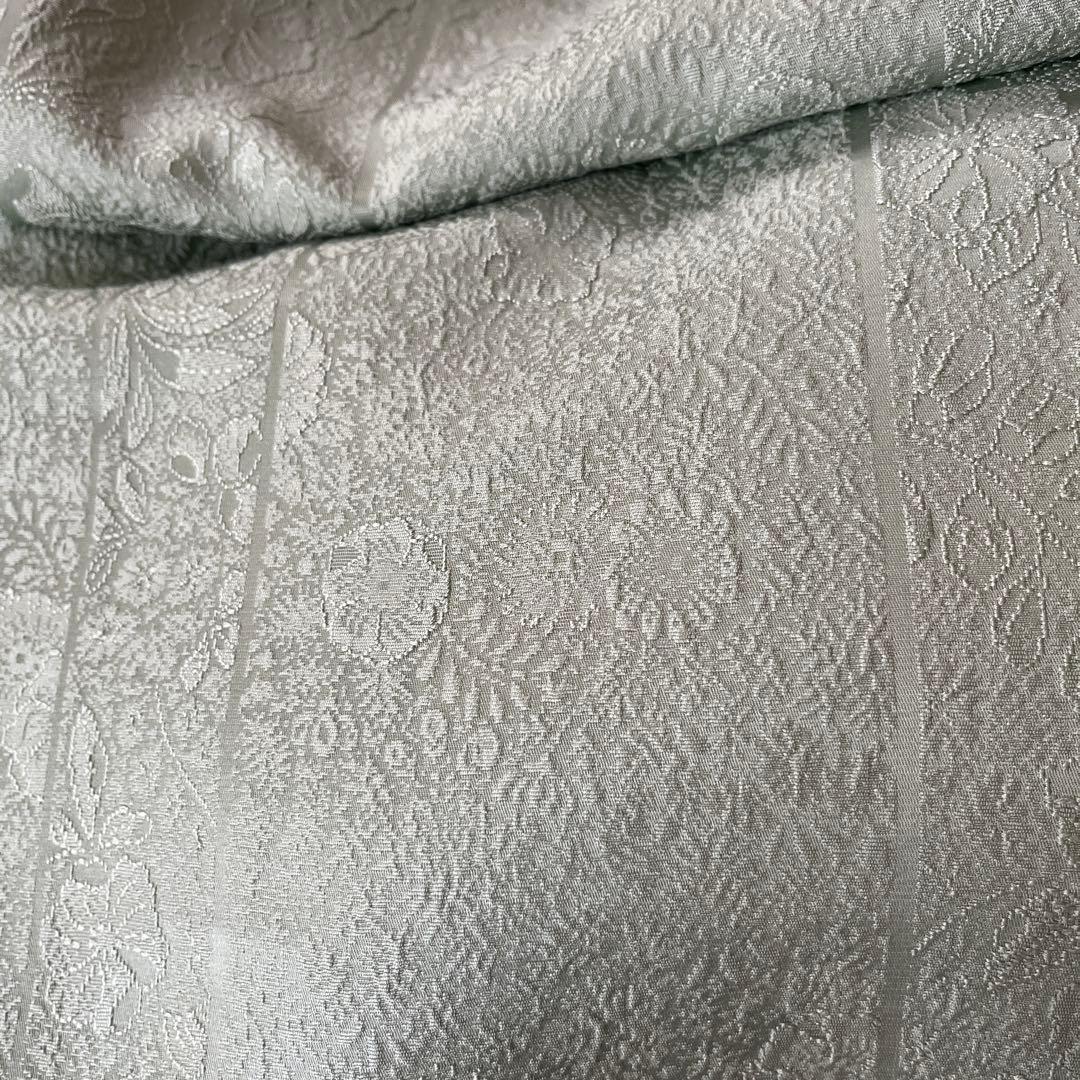 ★専用★【色無地】辻が花地紋 薄萌葱色 膨れ織　縫取のような立体感　しつけ付き