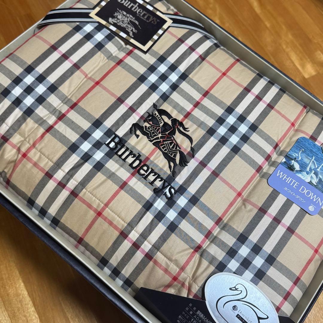 未使用 未開封 Burberrys バーバリー チェック柄 羽毛掛け布団 綿