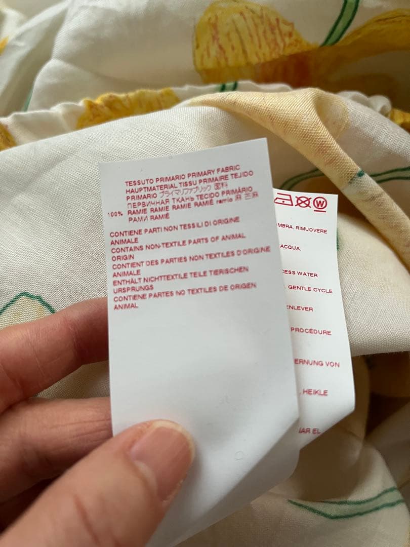 マルニ　フラワープリント　ボリュームギャザーブラウス　美品　40