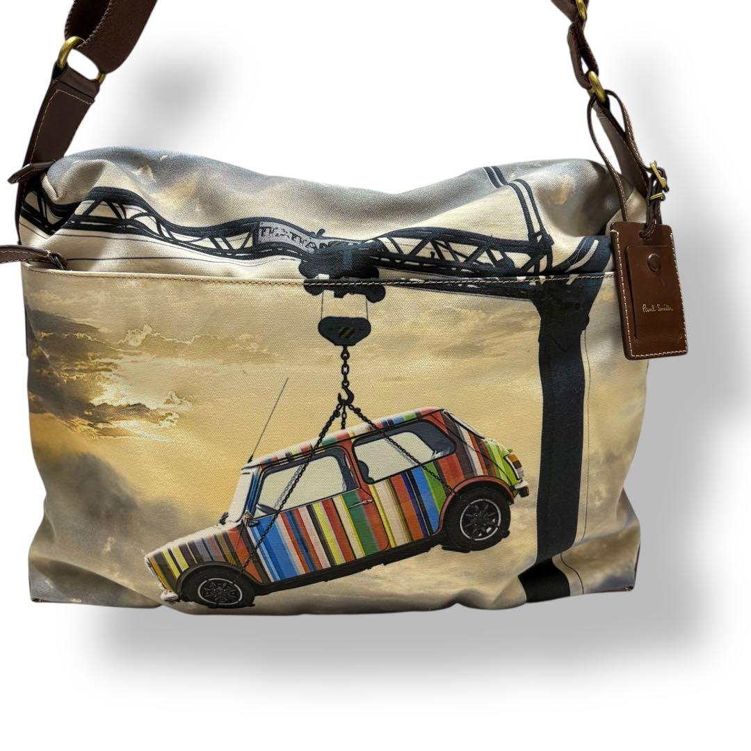 ポールスミス　ボストンバッグ　ショルダーバッグ　マルチストライプ　ミニクーパー