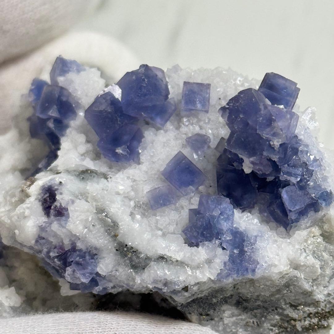 【D293】レア☆ブルー満天星 フローライト ヤオガンシャン 原石 鉱物 標本