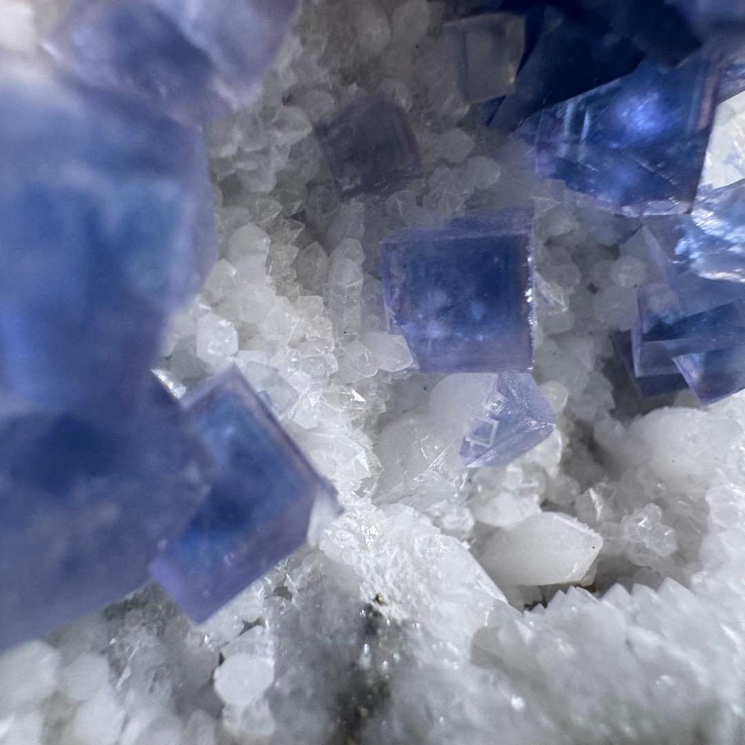【D293】レア☆ブルー満天星 フローライト ヤオガンシャン 原石 鉱物 標本