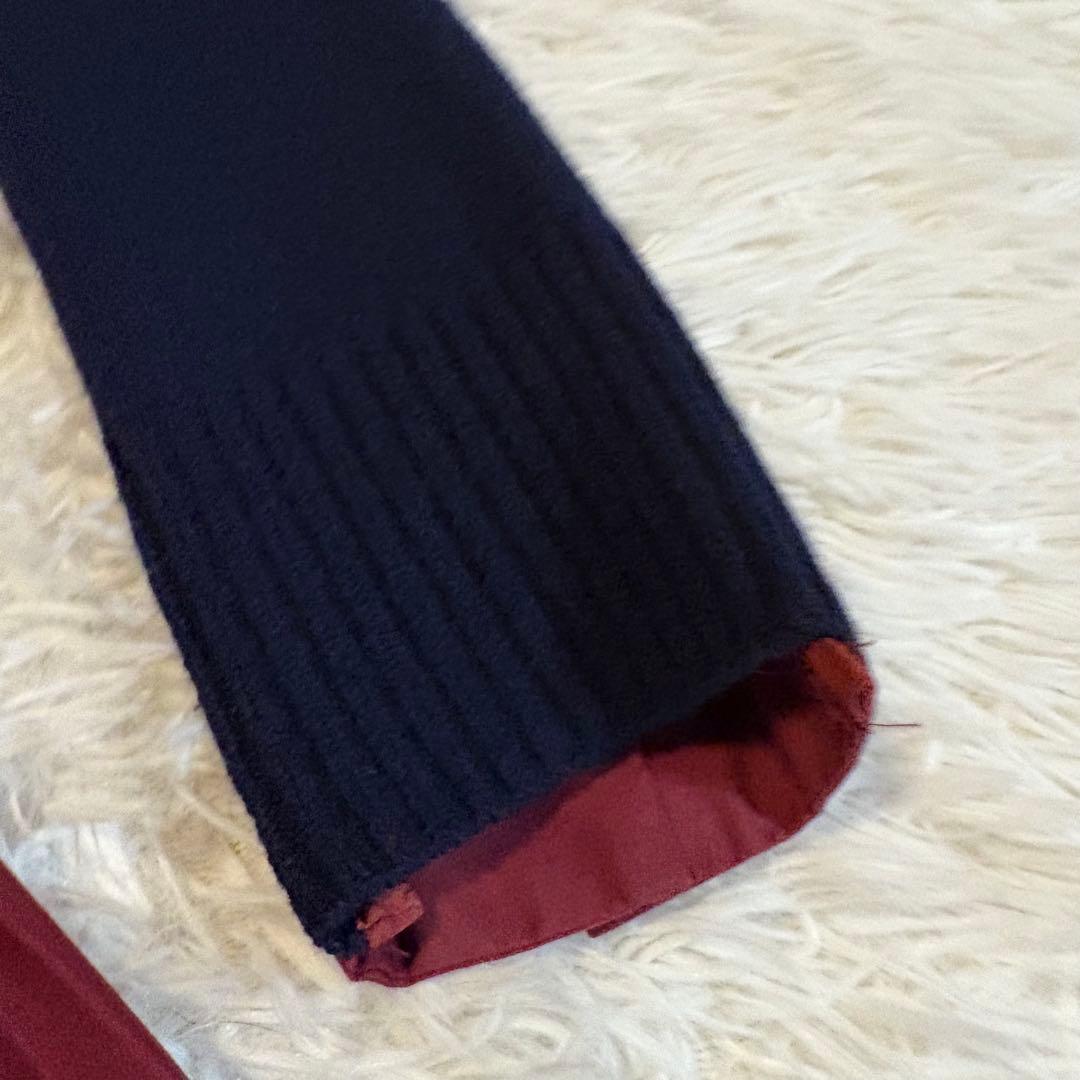 サカイ 2016AW ニット プリーツ パッチワーク ドッキングワンピース