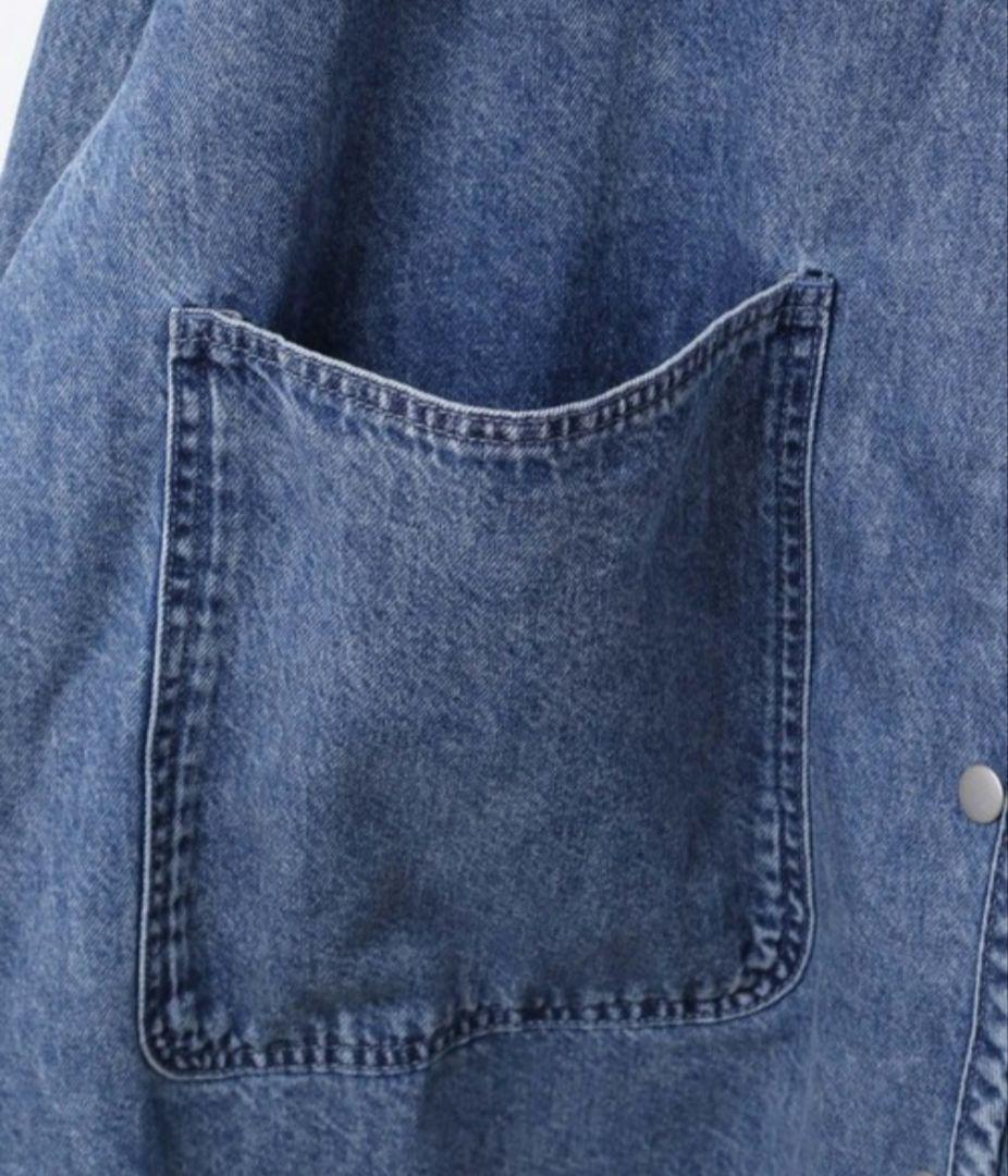 新品LEPSIMノーカラーデニムシャツ