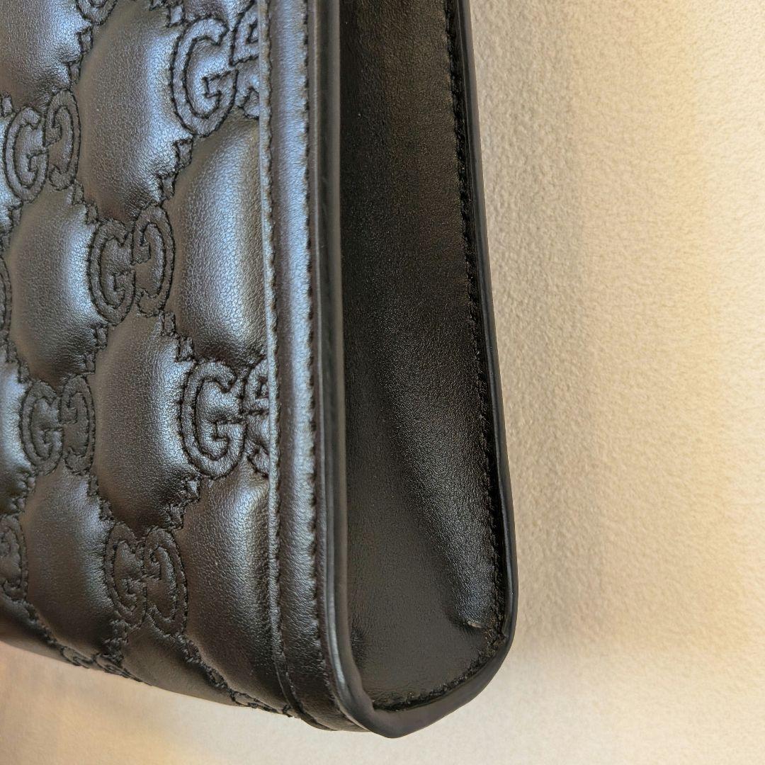 【専用】Gucci ブラック レザー ショルダーバッグ