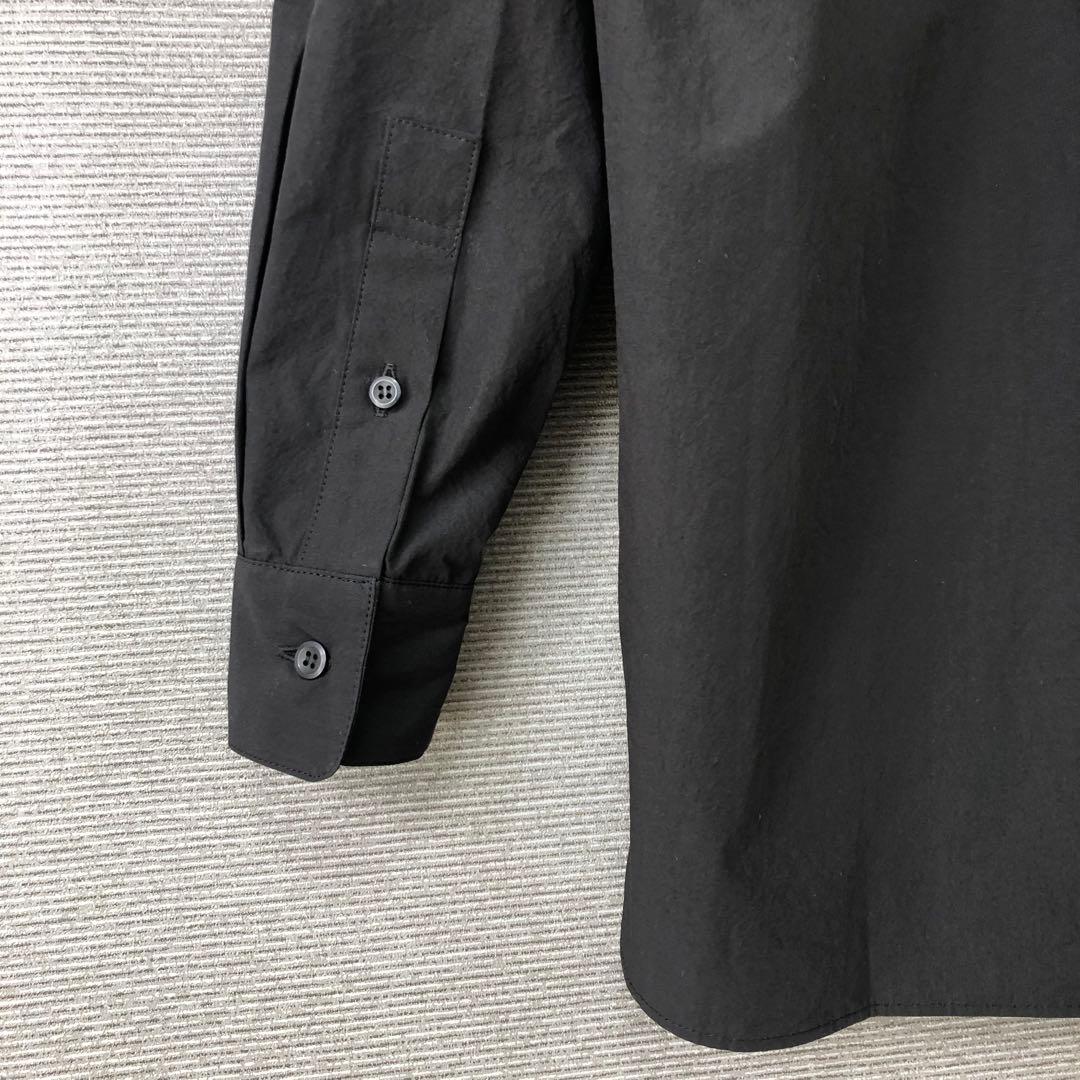未使用品 BEARDSLEY スクエアネックボタンシャツ F ブラック