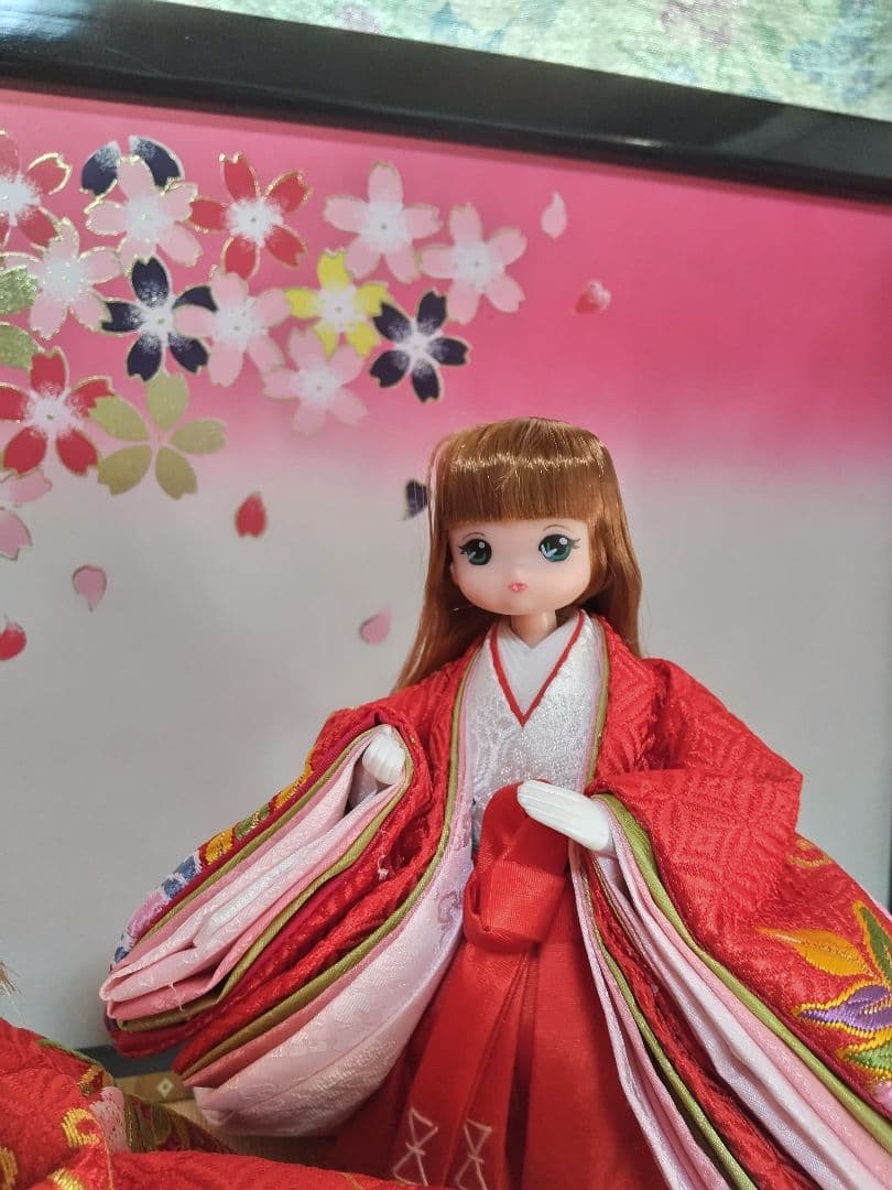 リカちゃん　雛人形 ① 親王と三人官女（リメイク品）