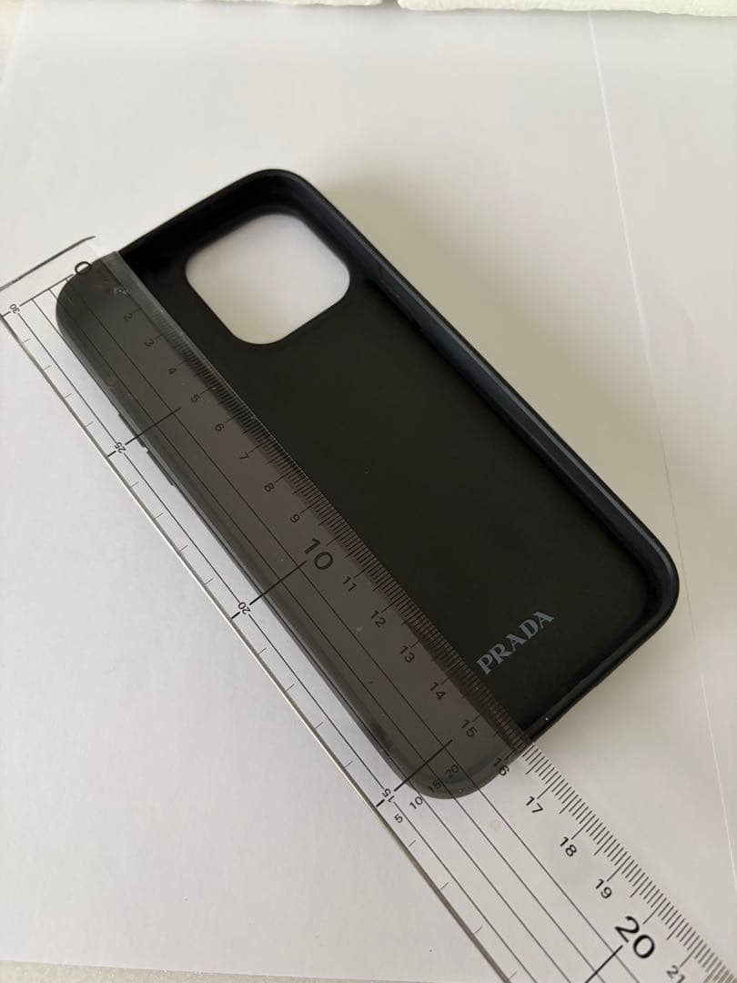 PRADA サフィアーノレザー iPhoneケース 14promax 三角ロゴ