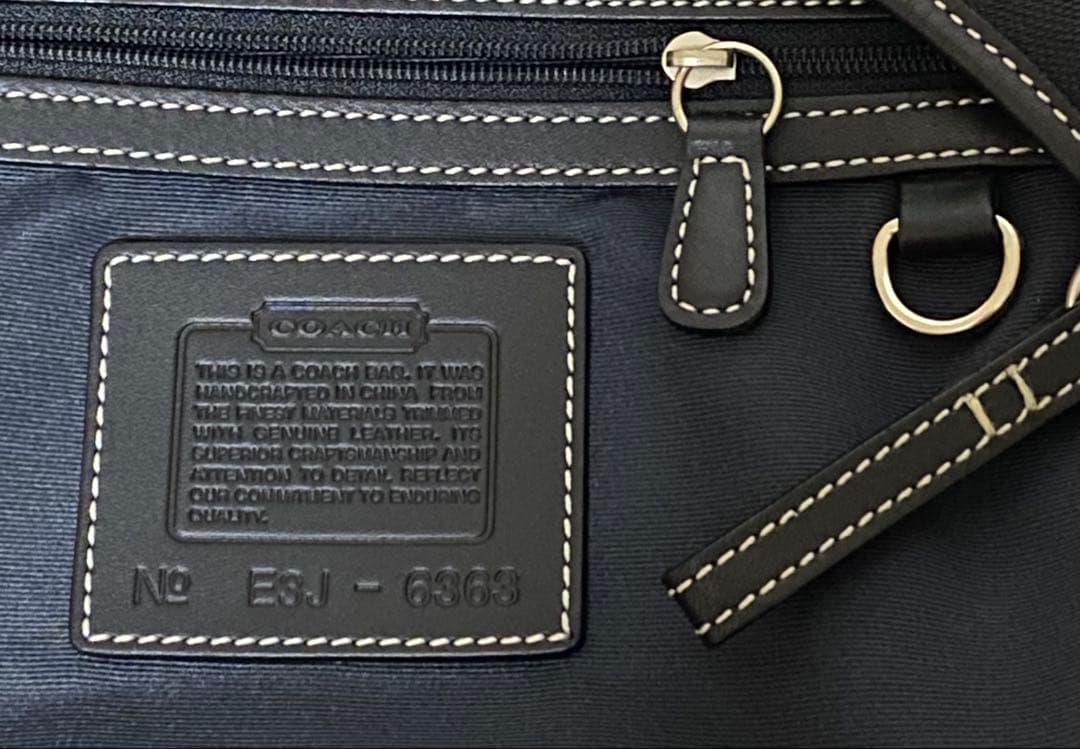 コーチ　キャンパスレザー　ワンショルダー　ソーホー　シグネチャー　ブラック