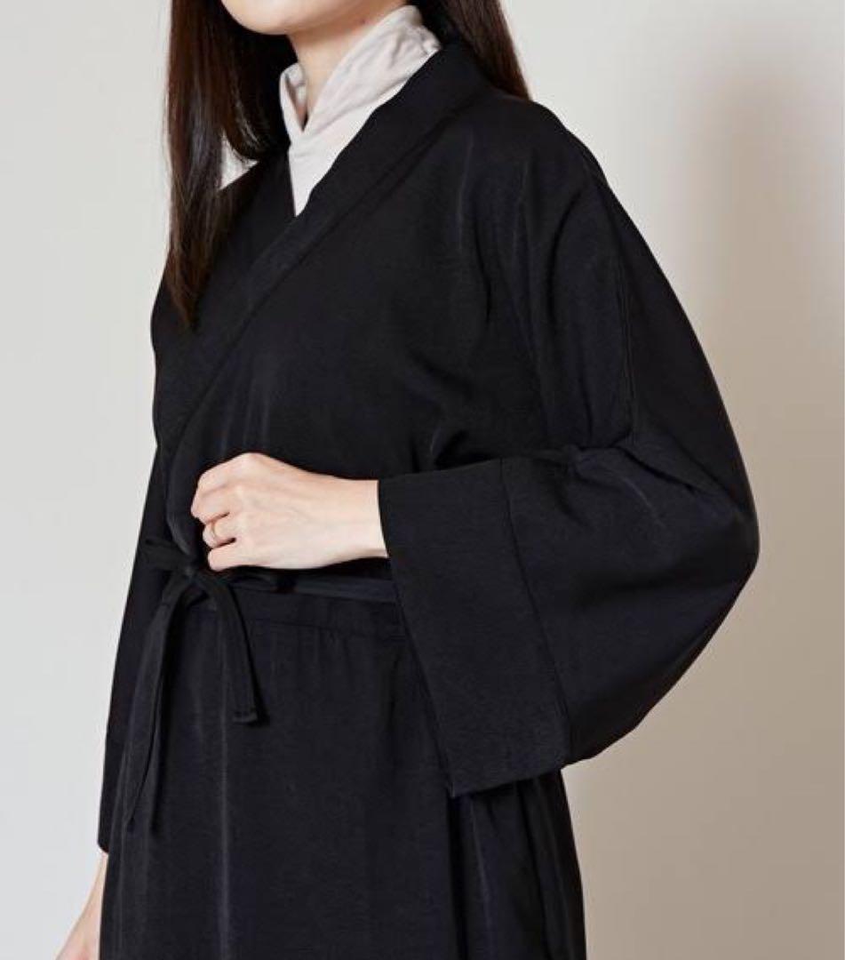 ミ*カ様 倭物やカヤ　和の狭衣ワンピース　着物ワンピース　背守り刺繍　ブラック