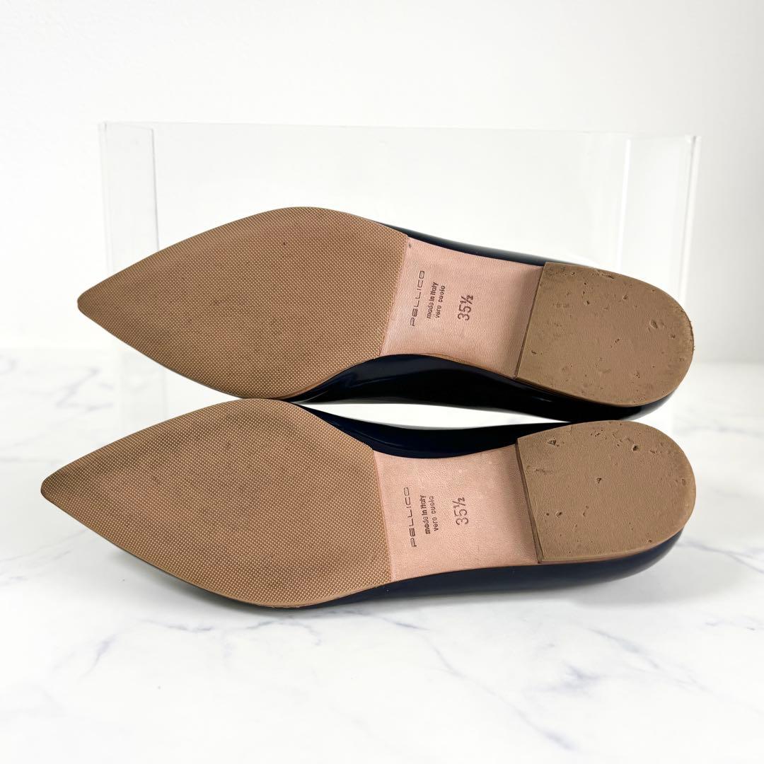 美品 ペリーコ 5.5 アネッリ プラットパンプス アンドレア ダークネイビー