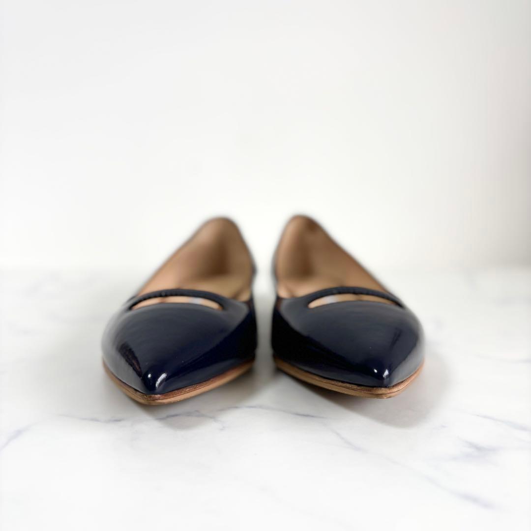 美品 ペリーコ 5.5 アネッリ プラットパンプス アンドレア ダークネイビー