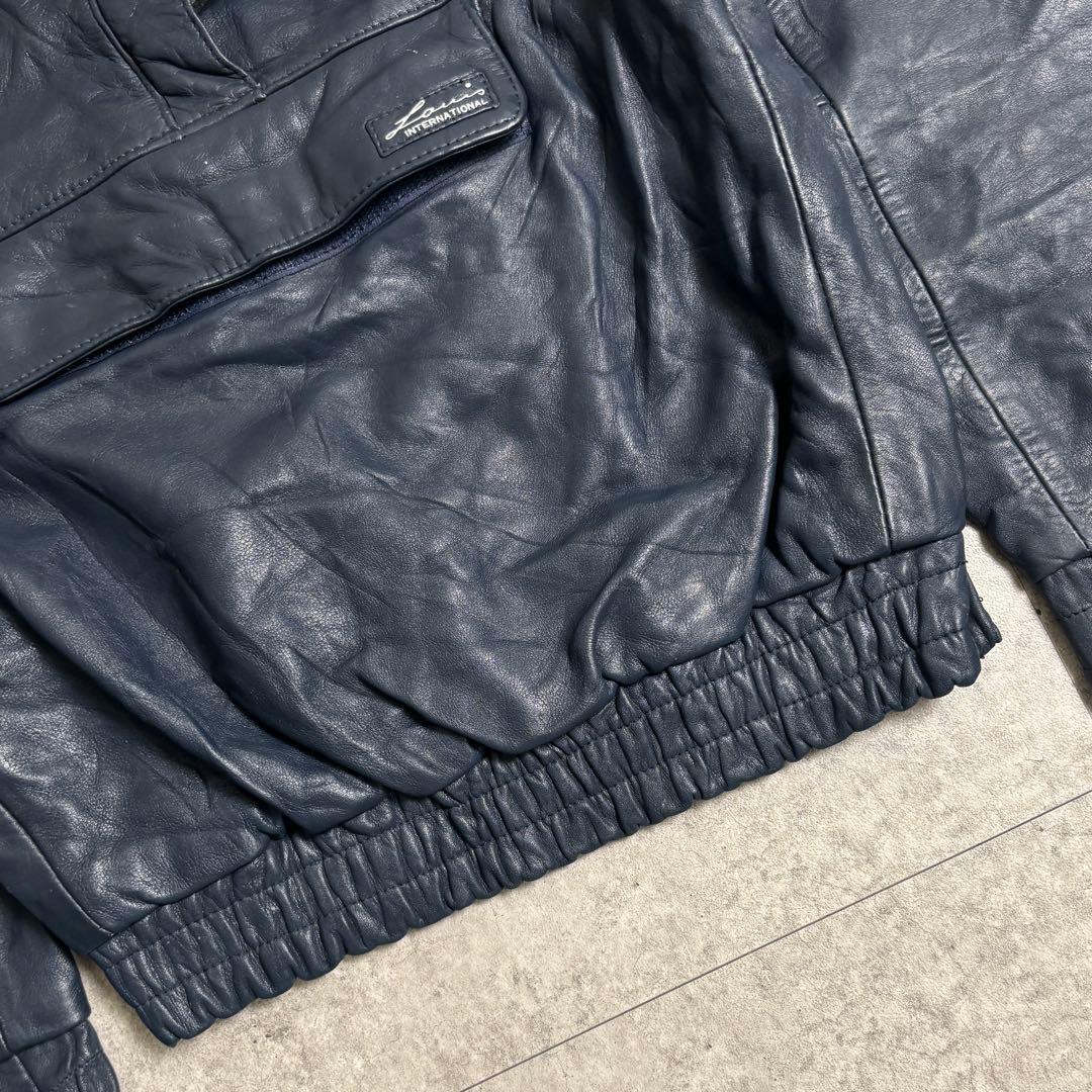 c-boystyle(vol.793【希少】レザーハーフジップストリートバイカー