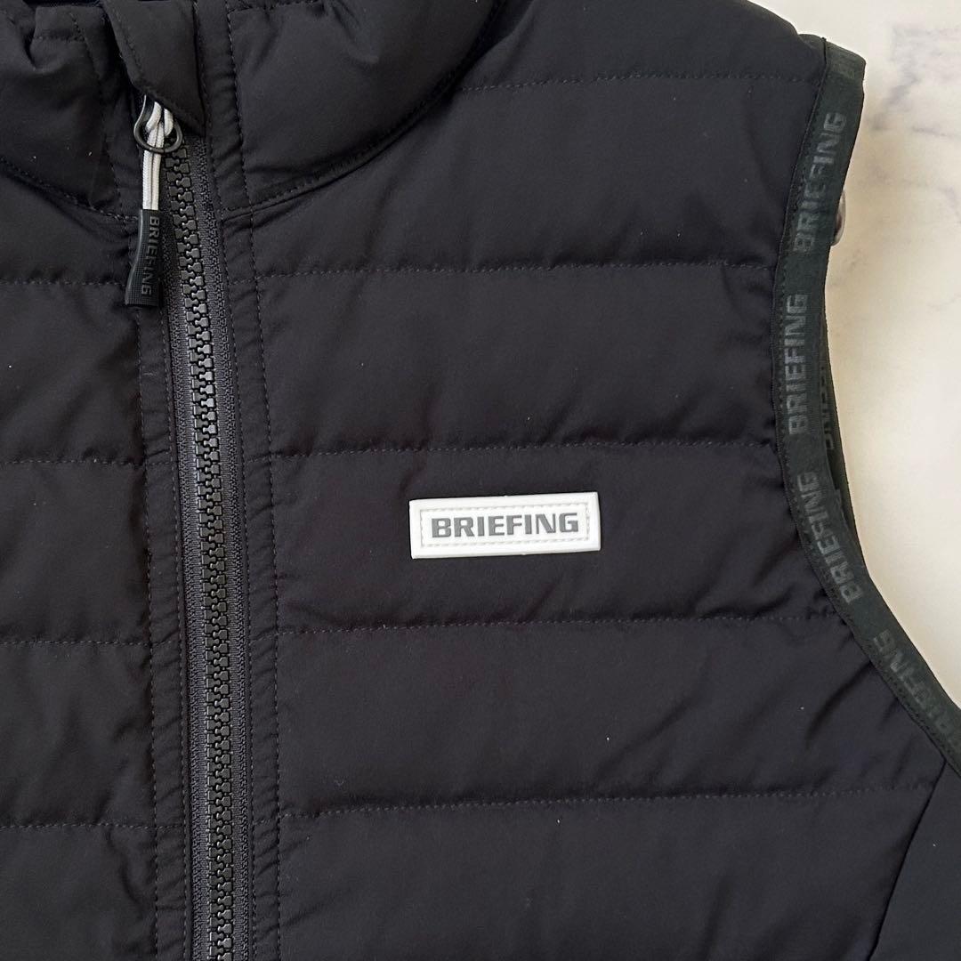 極美品 BRIEFING TAION 蓄熱 ダウンベスト タイオン 袋付き 黒