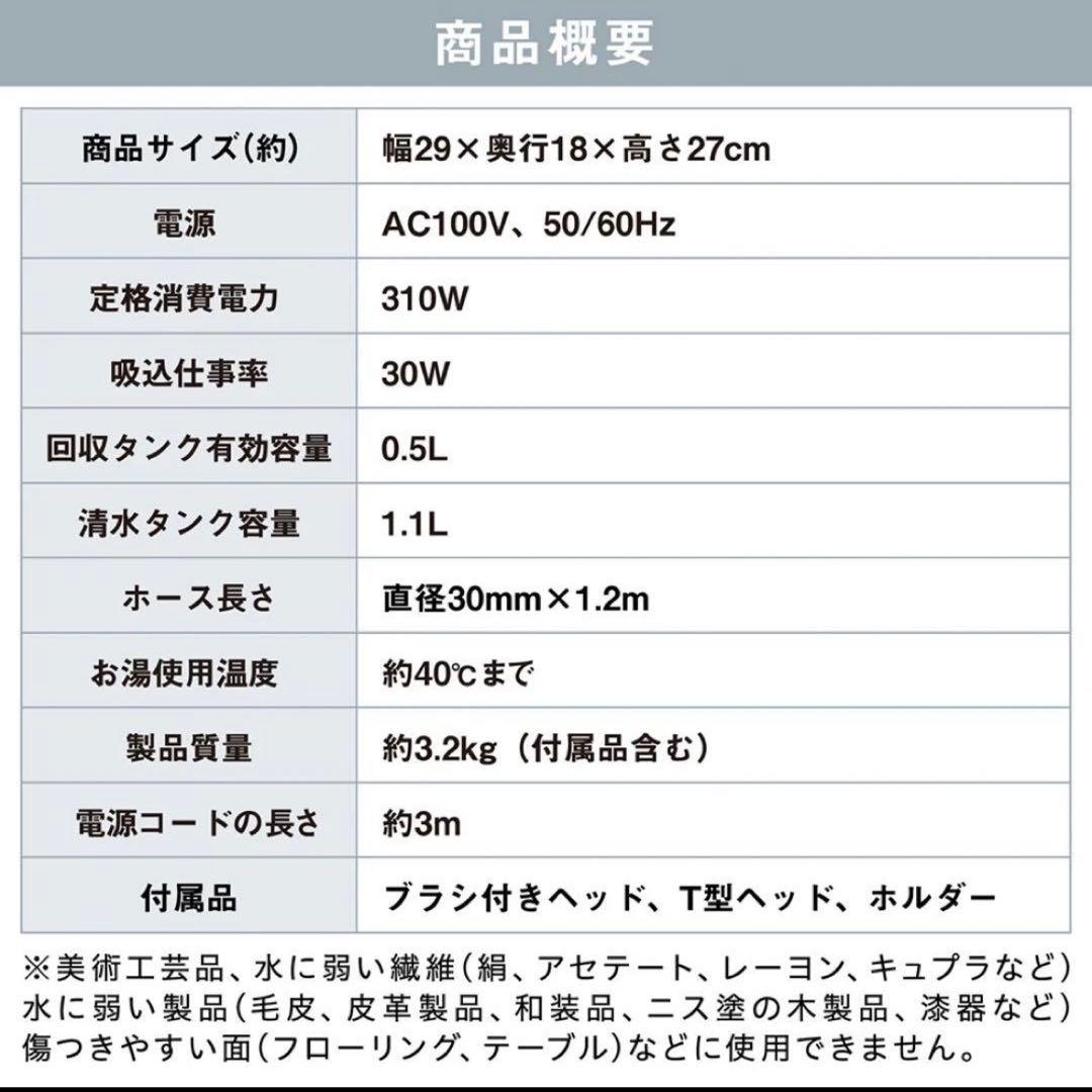 【美品】アイリスオーヤマ　リンサークリーナー　RNS-P10-W