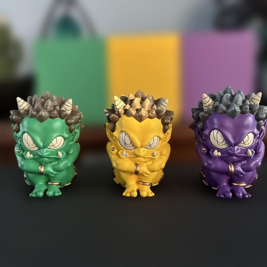 瀧下和之　鬼　体育坐り3体セット