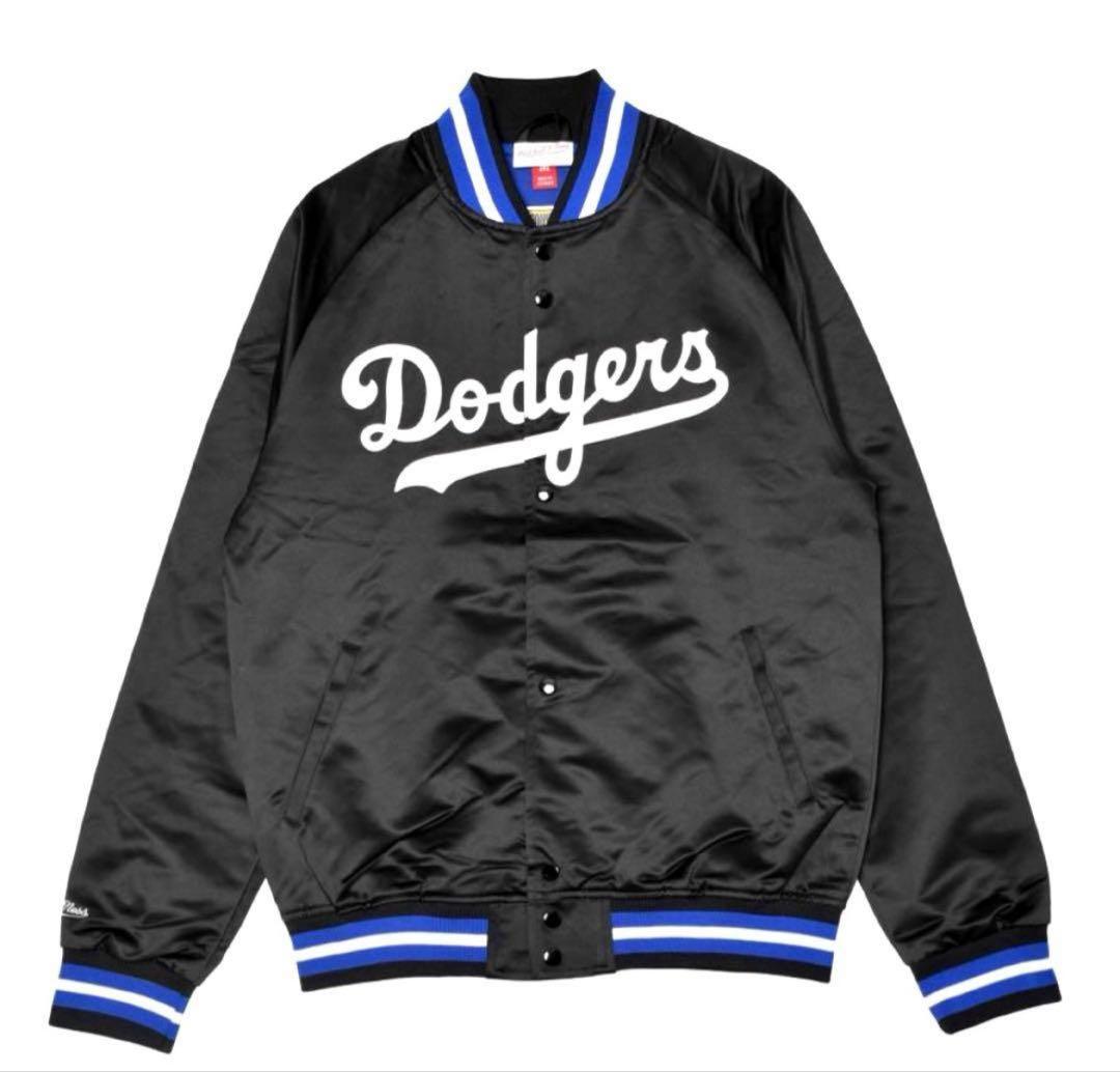 ドジャース スタジャン　ミッチェル＆ネス Dodgers L (XL相当) 黒