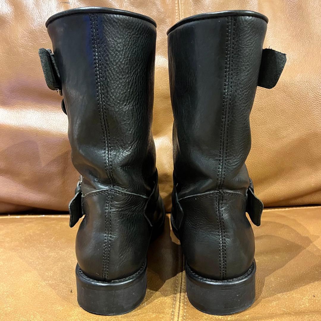 【はな】本革レザー ファビオルスコーニ エンジニアブーツ 24.0 黒