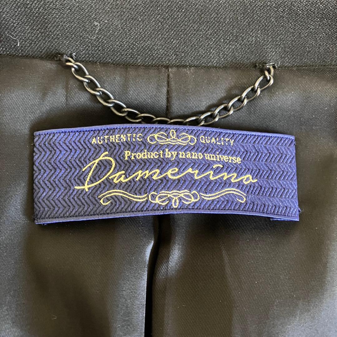 美品 ナノユニバース ダメリーノ Carreman セットアップ スーツ 無地