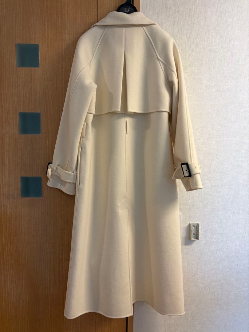 完売品　CELFORD セルフォード ウール混ロングトレンチコート IVR 36