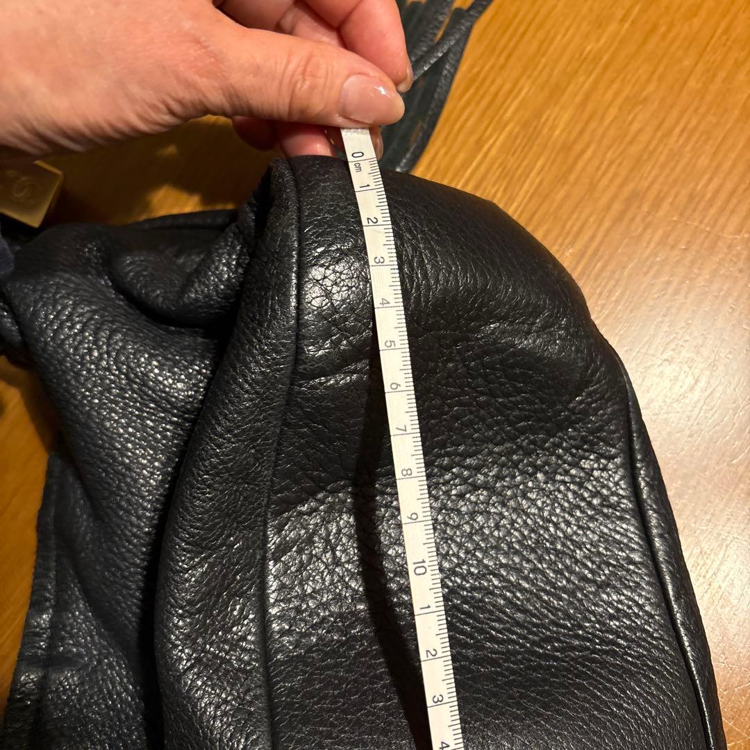 686 CHANEL正規品バック　ブラック　ワンショルダー　フリンジ　レザー