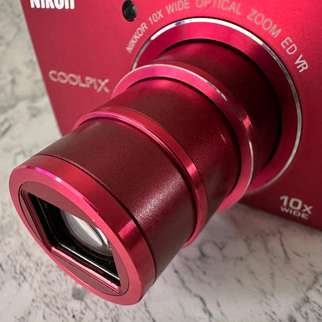 美品 Nikon COOLPIX S6200 レッド コンパクトデジタルカメラ