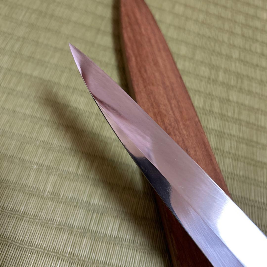 堺一文字忠国　本焼　柳刃　包丁　和包丁　尺一　鞘付き　黒水牛八角柄　刺身　波紋