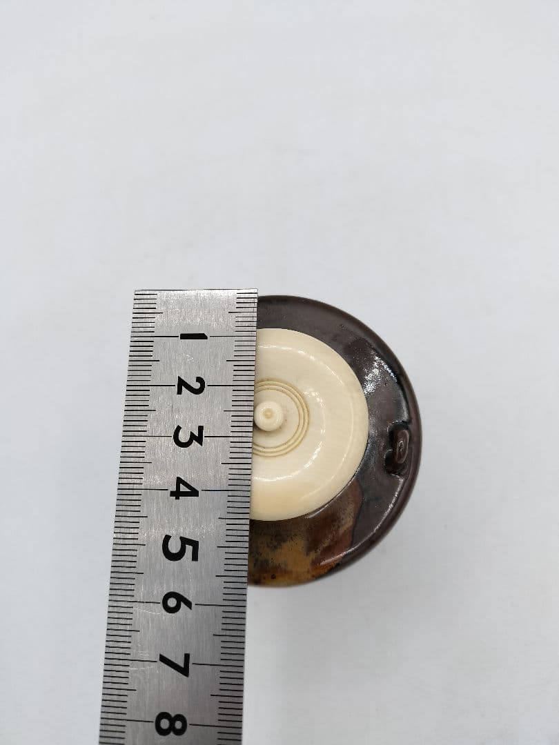 c846 茶入 笹枕写 膳所　淡海陽炎園 尋牛斎箱書 木箱 茶道具 古物