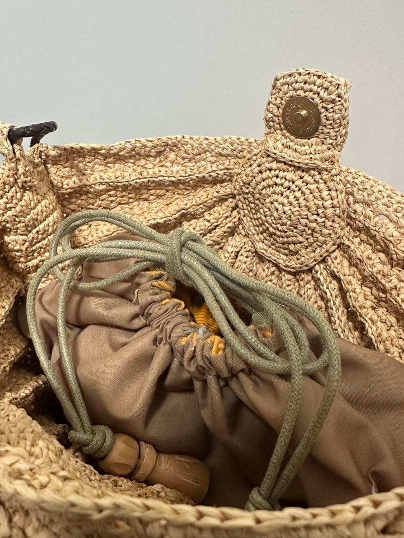 JAMIN PUECH ジャマンピュエッシュ　扇形デザイン かごバッグ