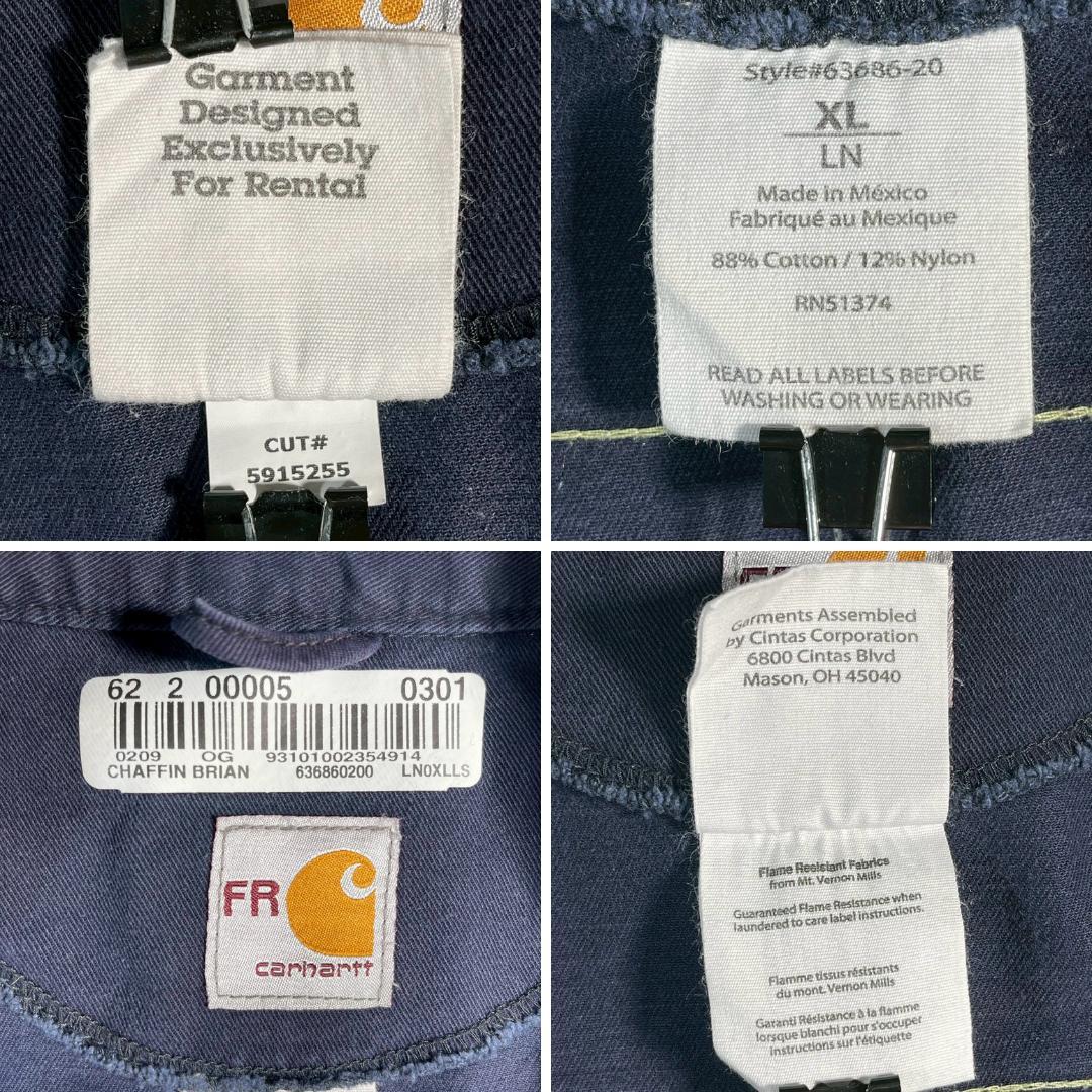 ✨10s✨(XL) カーハート リフレクター付き オールインワン つなぎ 紺