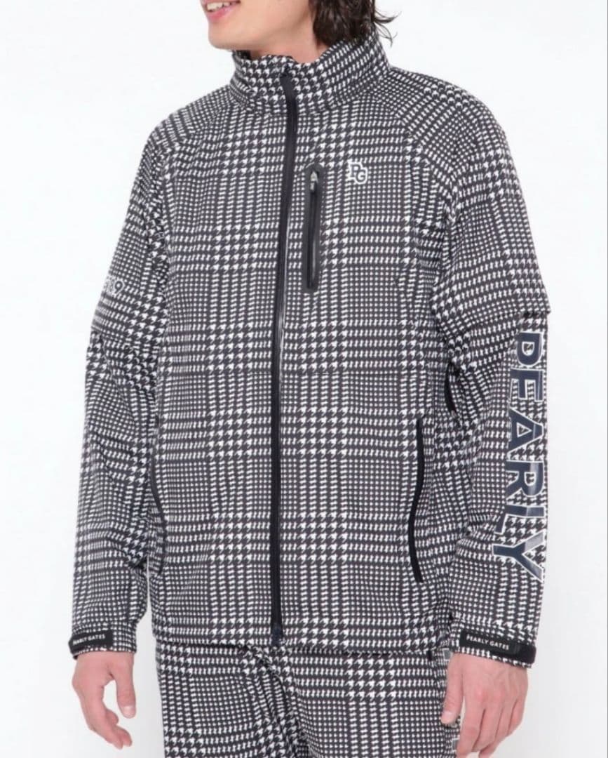 新品　パーリーゲイツ　メンズ　レインウエア　上下セットアップ　千鳥柄　サイズ4