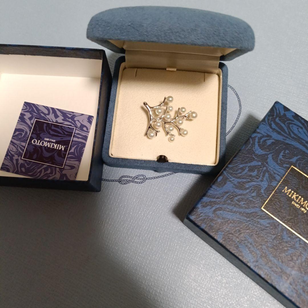 ミキモト 幸福の木 シルバー ブローチ 箱付き