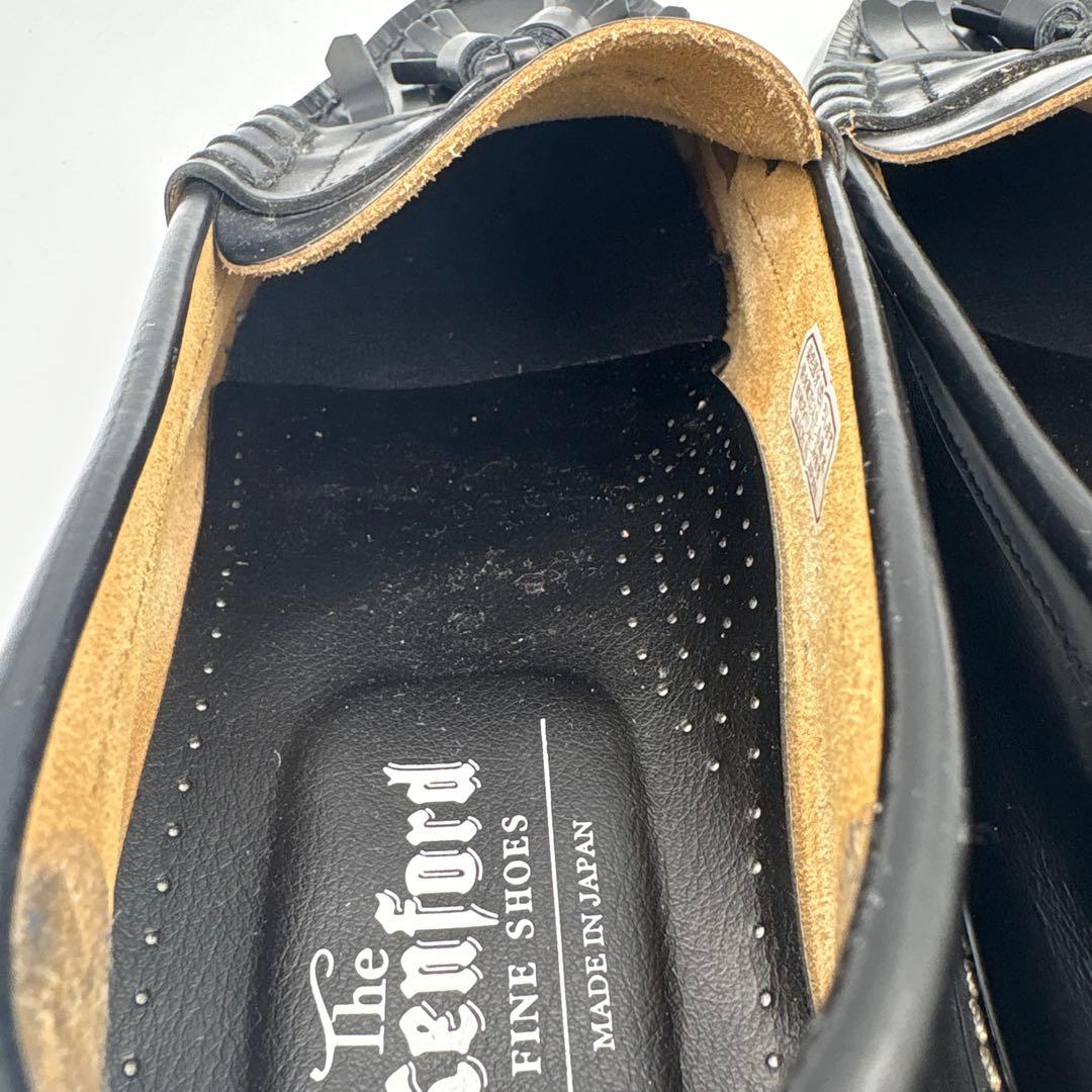 The Kenford Fineshoeタンクソールキルトタッセル ローファー黒