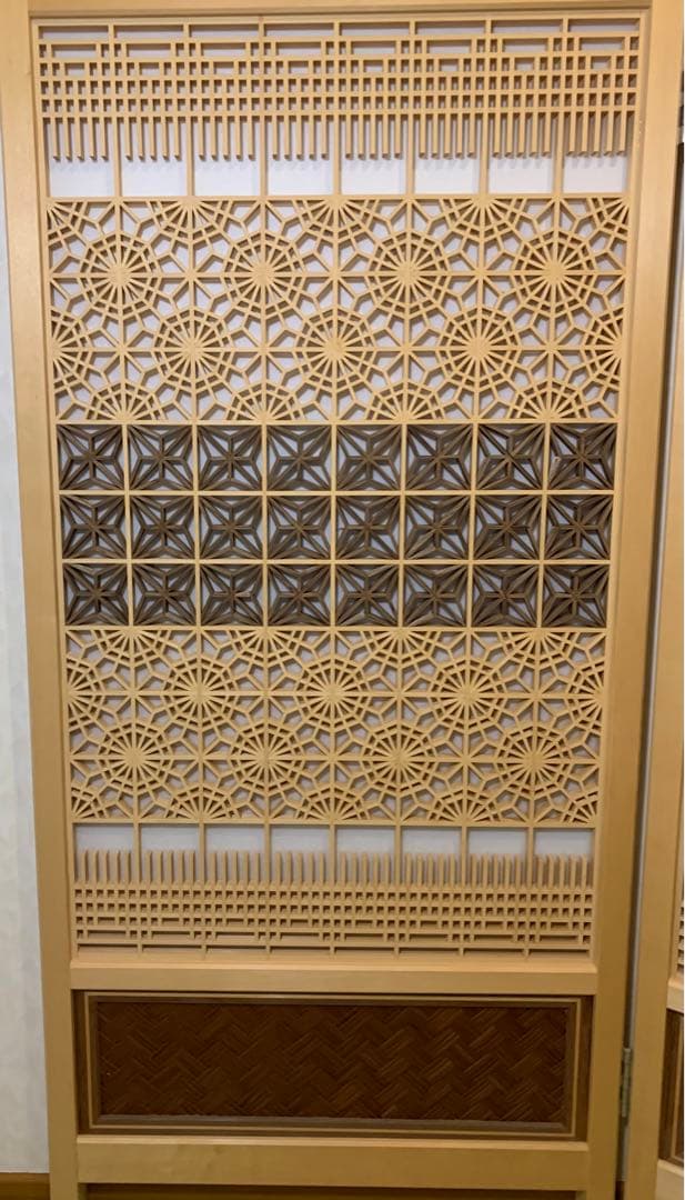 組子　組子細工　衝立　ついたて　パーテーション