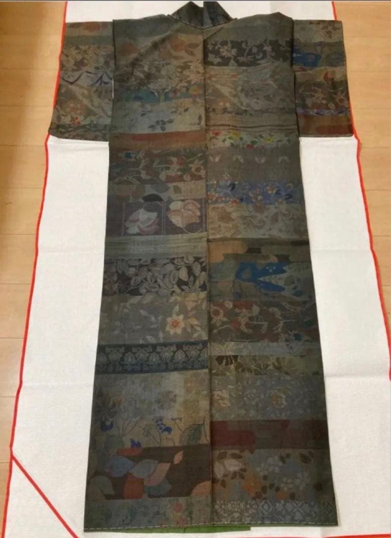 紬　小千谷紬　百柄　裄66.5cm 正絹　美品