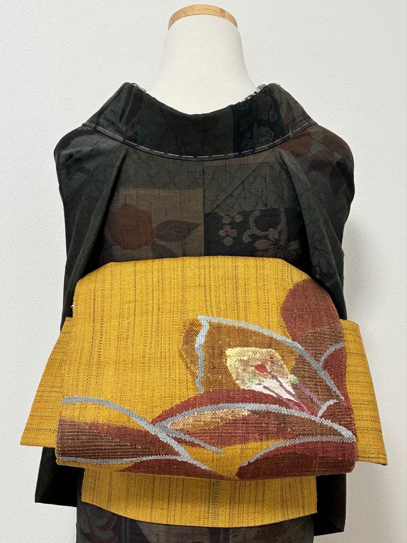 紬　小千谷紬　百柄　裄66.5cm 正絹　美品